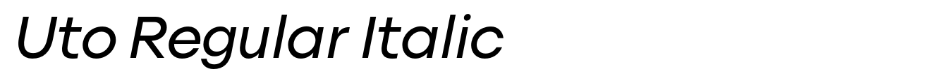 Uto Regular Italic